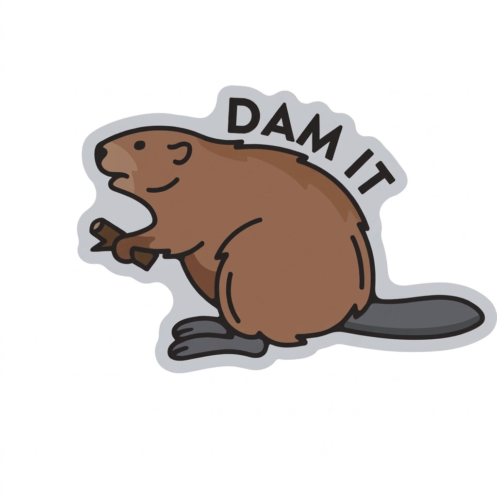 Canada Die Cut Sticker - Canadian Beaver
